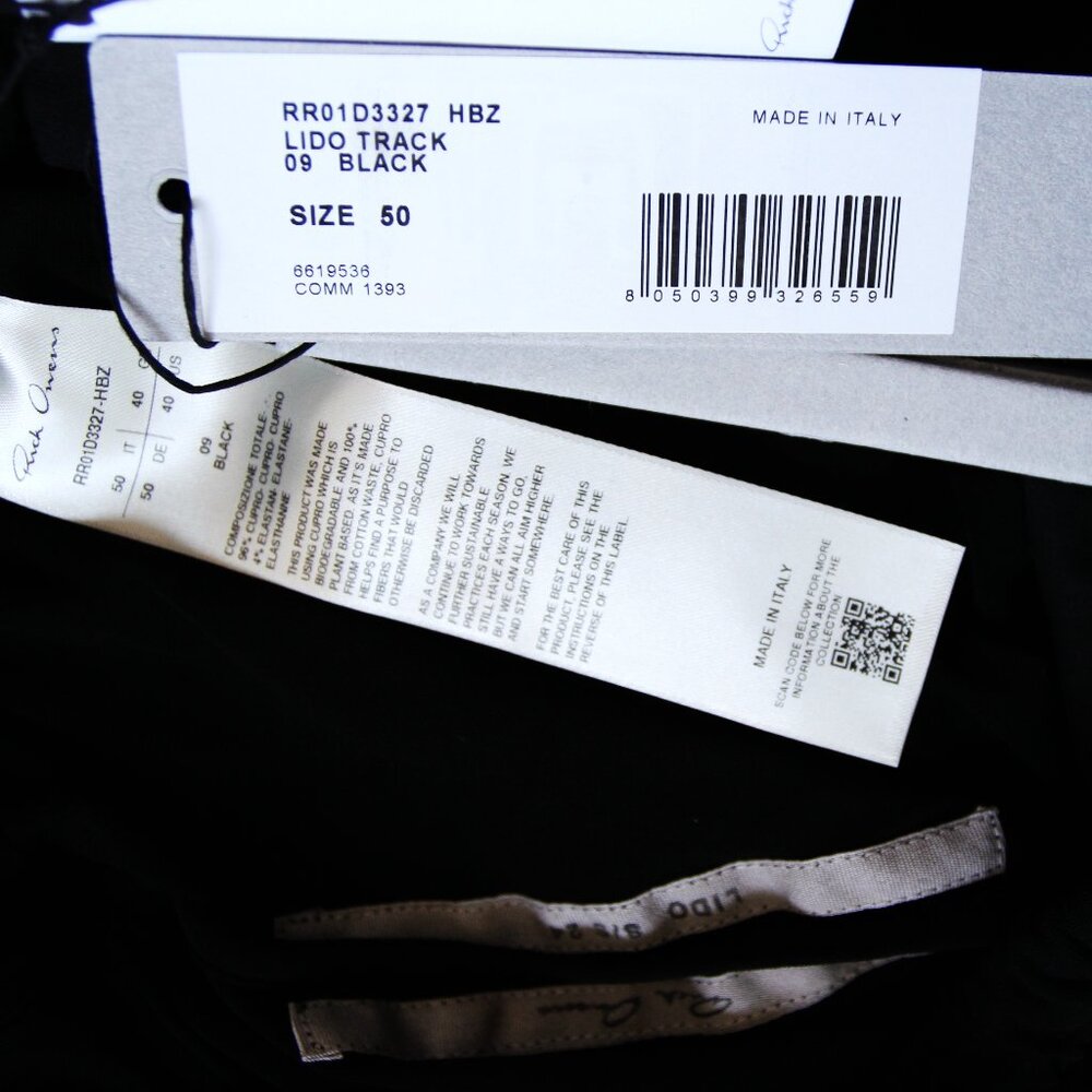 BNWT SS24 RICK OWENS "LIDO" LIDO TRACK PANTS 50 - Picture 8 of 12